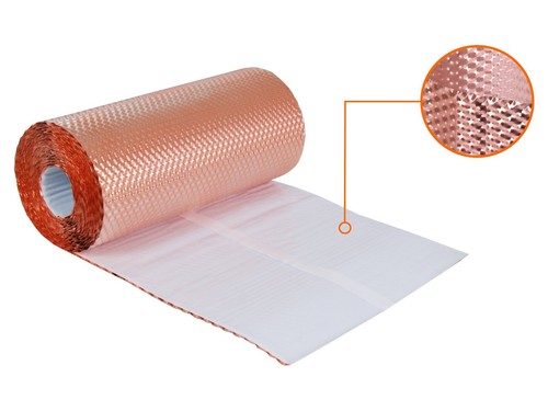Kupfer plissiertes 300 mm - kupfer, 3d-plissiertes
