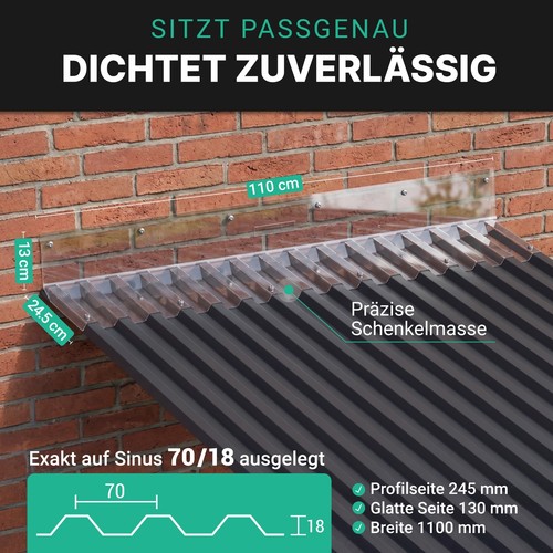 Wandanschluss pvc trapez 18 - pvc,